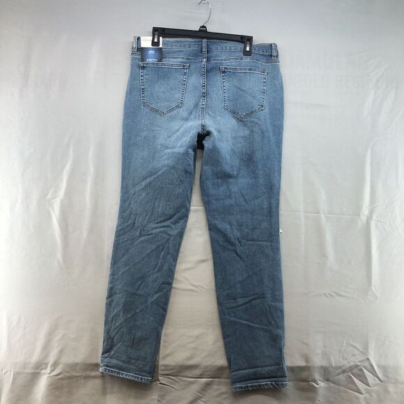 NY&C SOHO Distressed Curvy Boyfriend Stretch Denim Jeans Size 12 Women New Stain - Picture 7 of 15